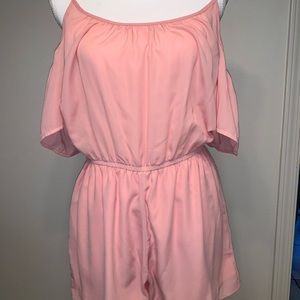 5/$25!!! Peach Lined Off the Shoulder Romper